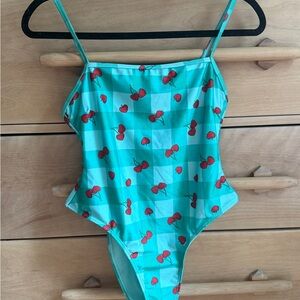 high leg square neck swimsuit